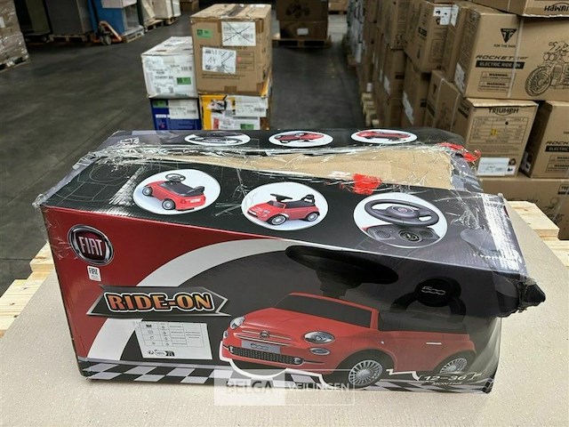 Licensed fiat 500 foot to floor ride on car red - afbeelding 2 van  4