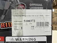 Licensed fiat 500 foot to floor ride on car white - afbeelding 3 van  3