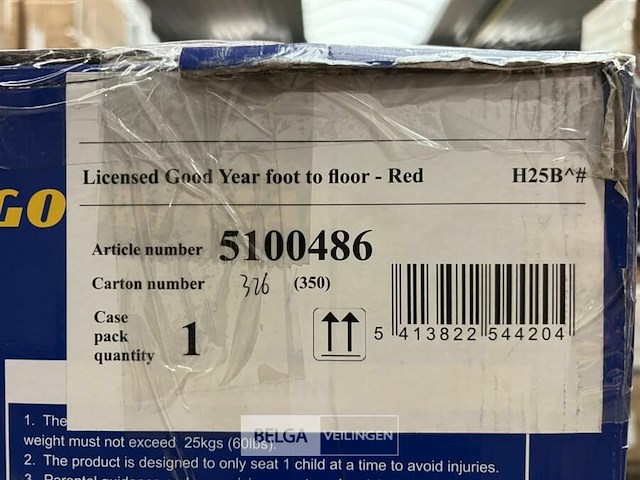 Licensed good year foot to floor - red - afbeelding 4 van  4