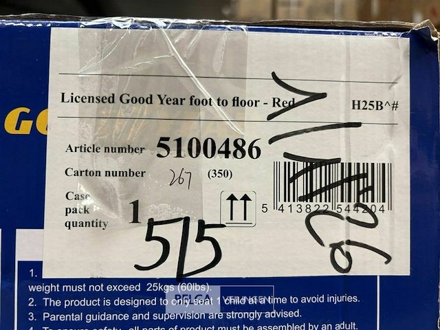 Licensed good year foot to floor red - afbeelding 3 van  3