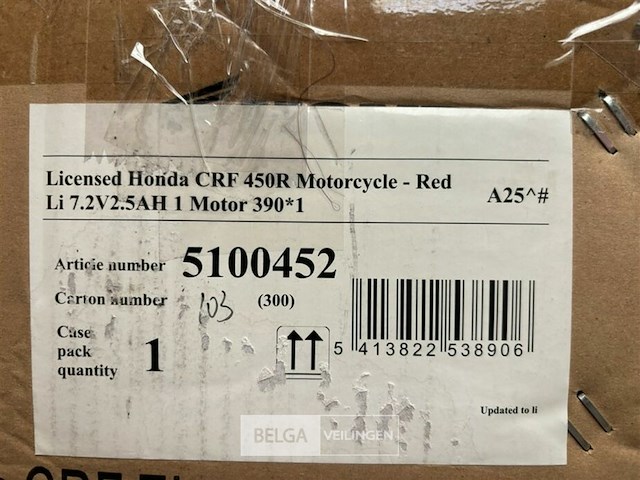 Licensed honda crf 450r motorcycle - red - afbeelding 4 van  4