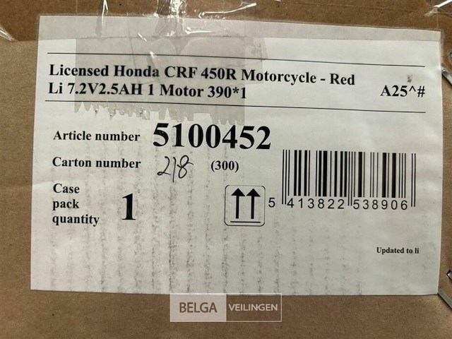 Licensed honda crf 450r motorcycle red - afbeelding 4 van  4