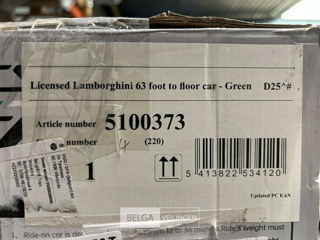 Licensed lamborghini 63 foot to floor car - green - afbeelding 4 van  4