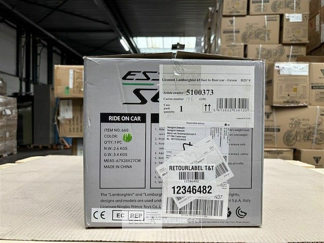 Licensed lamborghini 63 foot to floor car green - afbeelding 3 van  4