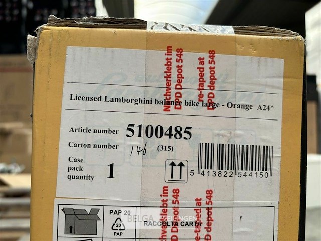 Licensed lamborghini balance bike large - orange - afbeelding 3 van  3