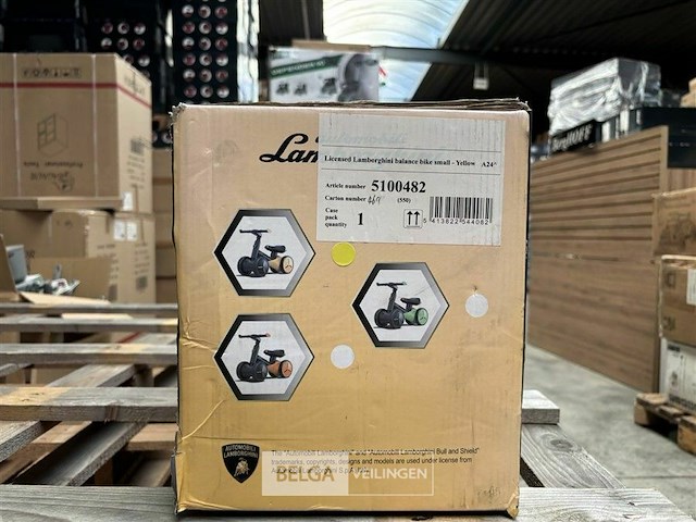 Licensed lamborghini balance bike small - yellow - afbeelding 2 van  3