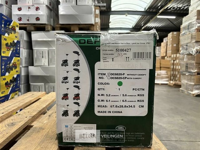 Licensed land rover foot to floor + push bar green - afbeelding 3 van  4