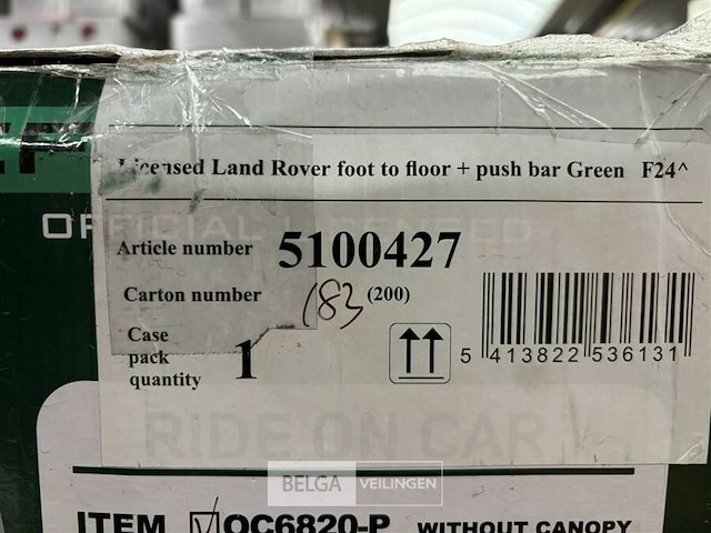Licensed land rover foot to floor + push bar green - afbeelding 4 van  4