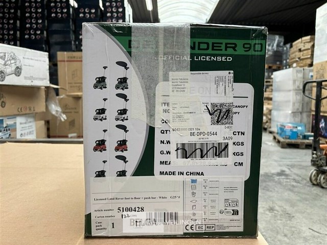 Licensed land rover foot to floor + push bar white - afbeelding 3 van  4