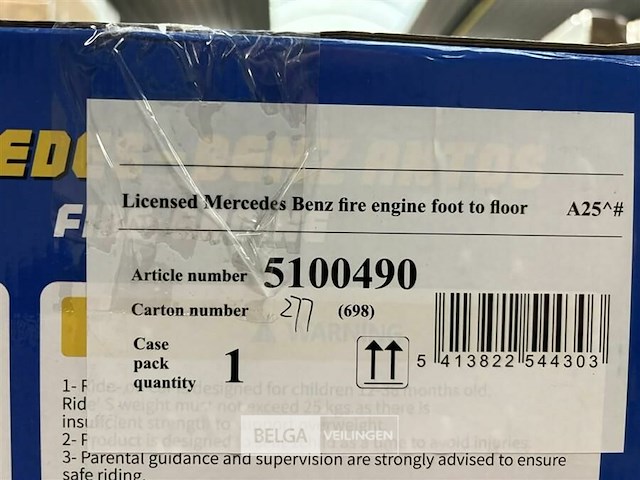Licensed mercedes benz fire engine foot to floor - afbeelding 3 van  3