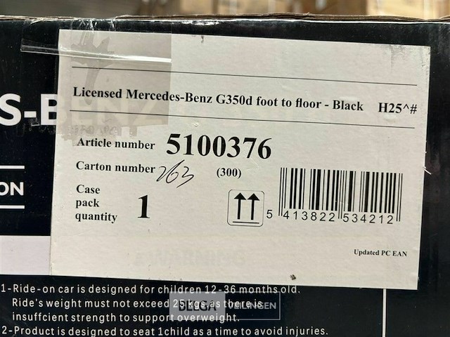 Licensed mercedes-benz g350d foot to floor black - afbeelding 4 van  4