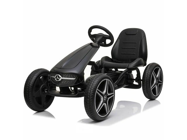 Licensed mercedes benz pedal go kart - black - afbeelding 1 van  3