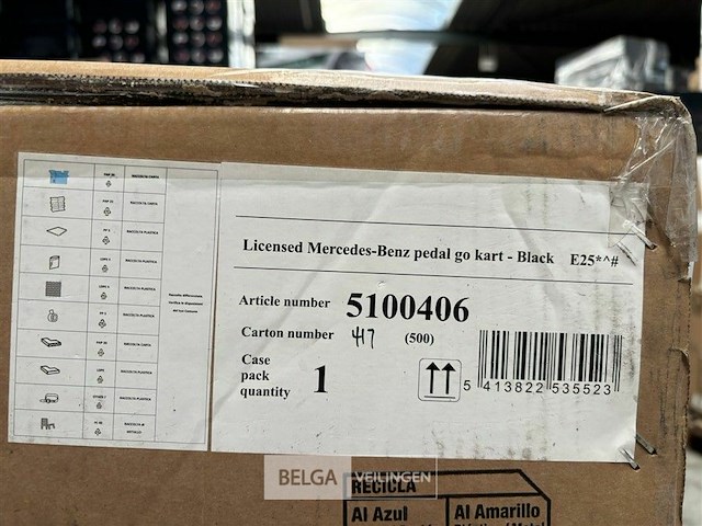 Licensed mercedes benz pedal go kart - black - afbeelding 3 van  3