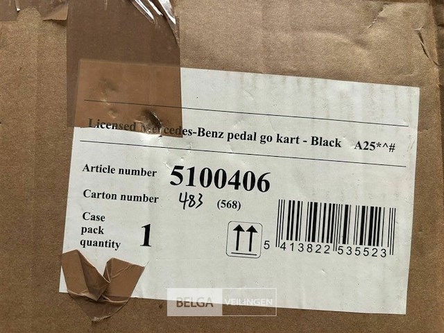 Licensed mercedes benz pedal go kart - black - afbeelding 4 van  4