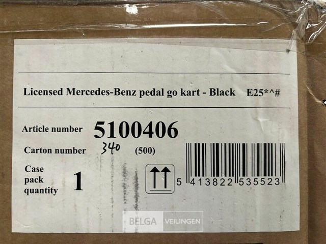Licensed mercedes-benz pedal go kart - black - afbeelding 6 van  6