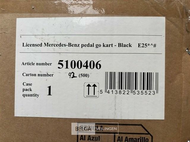 Licensed mercedes-benz pedal go kart - black - afbeelding 4 van  4