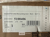 Licensed mercedes-benz pedal go kart - black - afbeelding 4 van  4