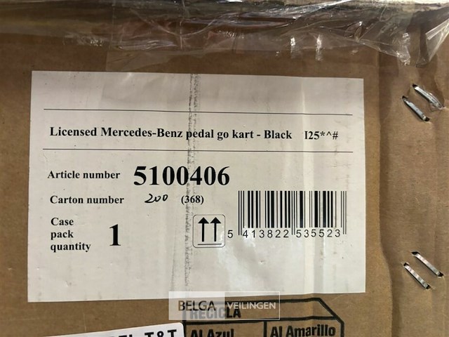 Licensed mercedes-benz pedal go kart - black - afbeelding 5 van  5