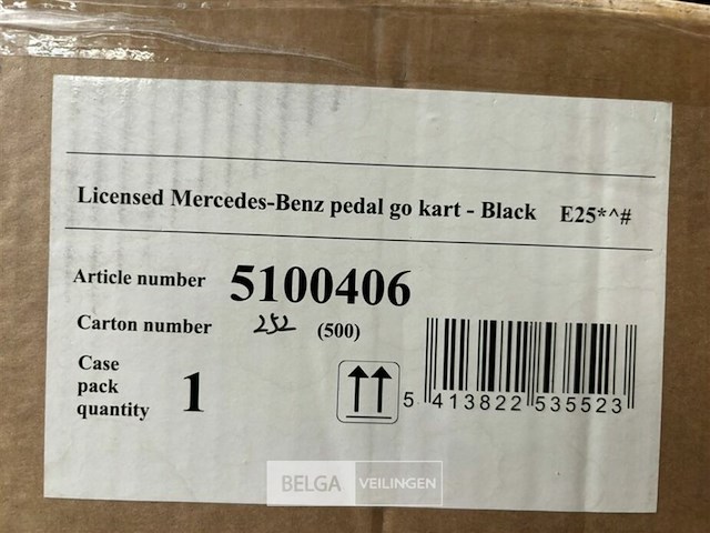 Licensed mercedes-benz pedal go kart - black - afbeelding 5 van  5