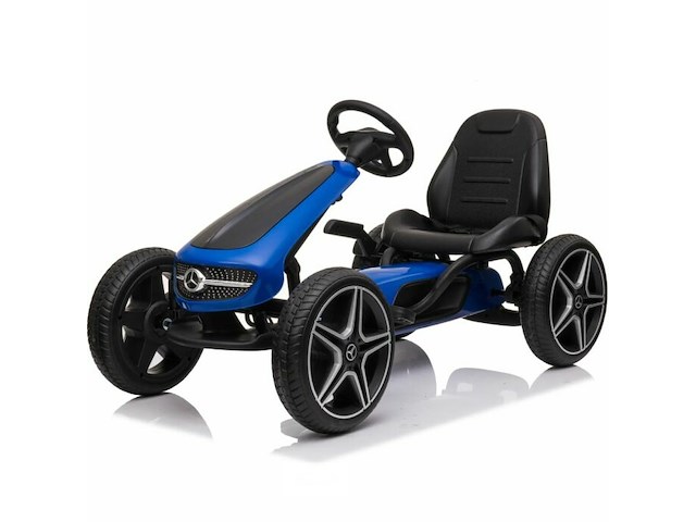 Licensed mercedes benz pedal go kart - blue - afbeelding 1 van  4