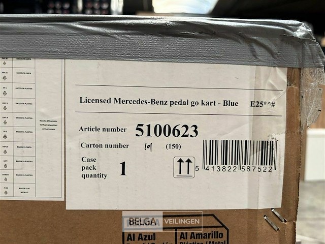 Licensed mercedes benz pedal go kart - blue - afbeelding 4 van  4