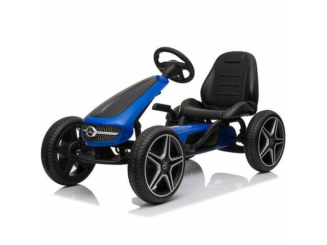 Licensed mercedes benz pedal go kart - blue - afbeelding 1 van  4