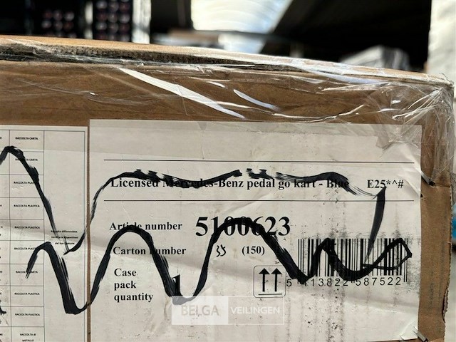 Licensed mercedes benz pedal go kart - blue - afbeelding 4 van  4