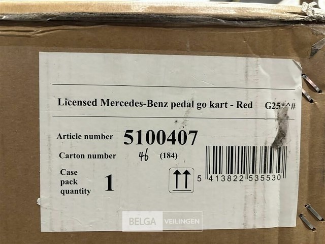 Licensed mercedes benz pedal go kart - red - afbeelding 3 van  3
