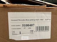 Licensed mercedes-benz pedal go kart - red - afbeelding 4 van  4
