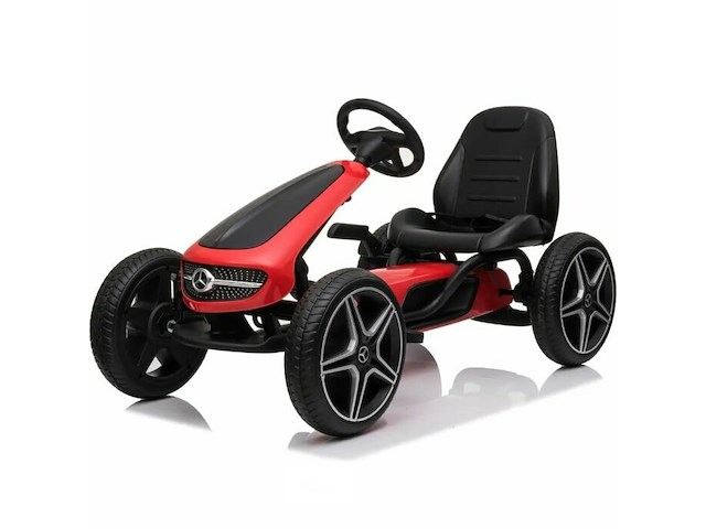 Licensed mercedes-benz pedal go kart - red - afbeelding 1 van  4