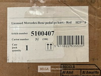 Licensed mercedes-benz pedal go kart - red - afbeelding 4 van  4