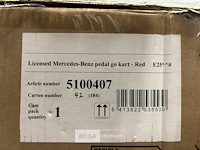 Licensed mercedes-benz pedal go kart - red - afbeelding 4 van  4