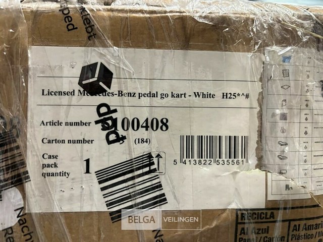 Licensed mercedes-benz pedal go kart -white - afbeelding 6 van  6