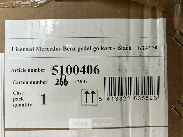 Licensed mercedes-benz pedal go kart black - afbeelding 4 van  4