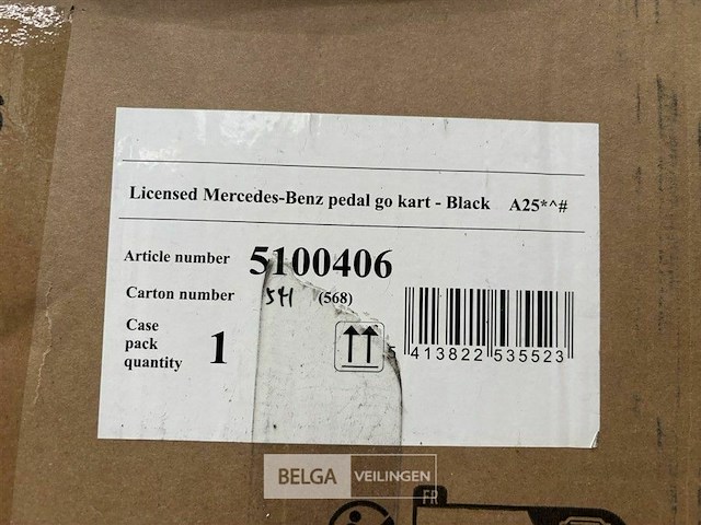 Licensed mercedes-benz pedal go kart black - afbeelding 3 van  3