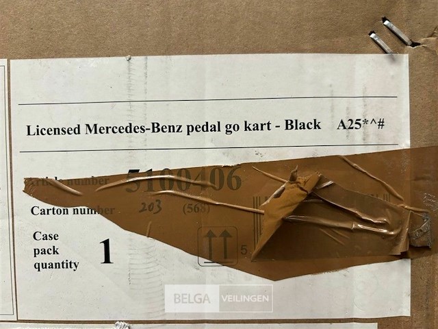 Licensed mercedes-benz pedal go kart black - afbeelding 3 van  3