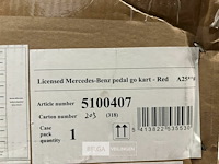 Licensed mercedes-benz pedal go kart red - afbeelding 4 van  4