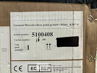 Licensed mercedes-benz pedal go kart white - afbeelding 4 van  4