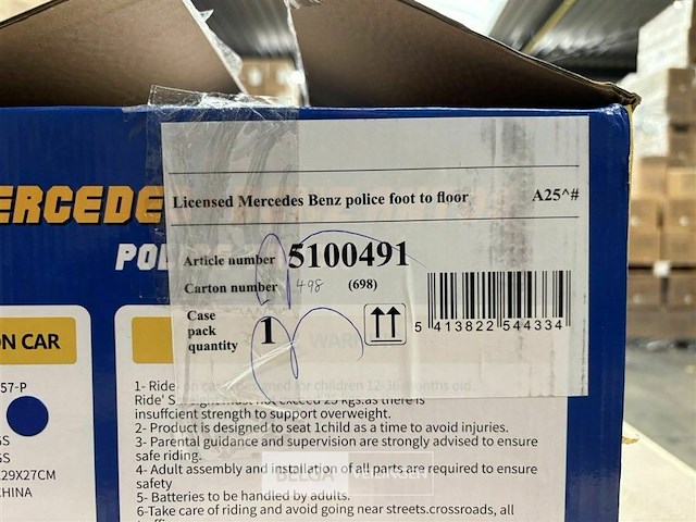 Licensed mercedes benz police foot to floor - afbeelding 3 van  3