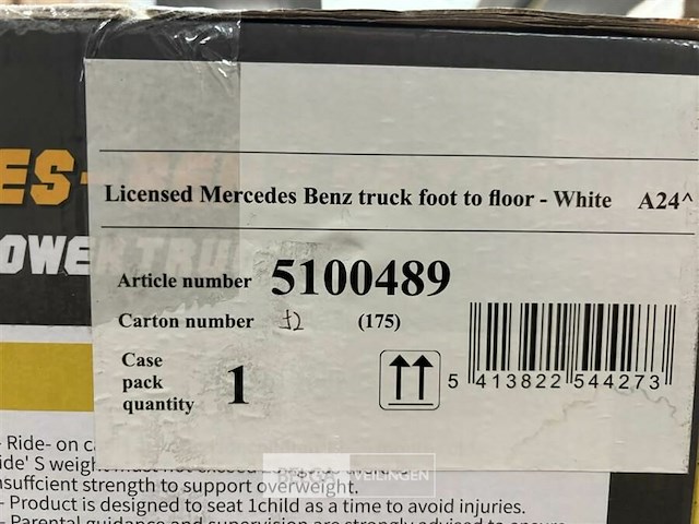 Licensed mercedes benz truck foot to floor - white - afbeelding 3 van  3