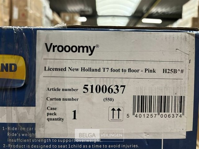 Licensed new holland t7 foot to floor - pink - afbeelding 3 van  3