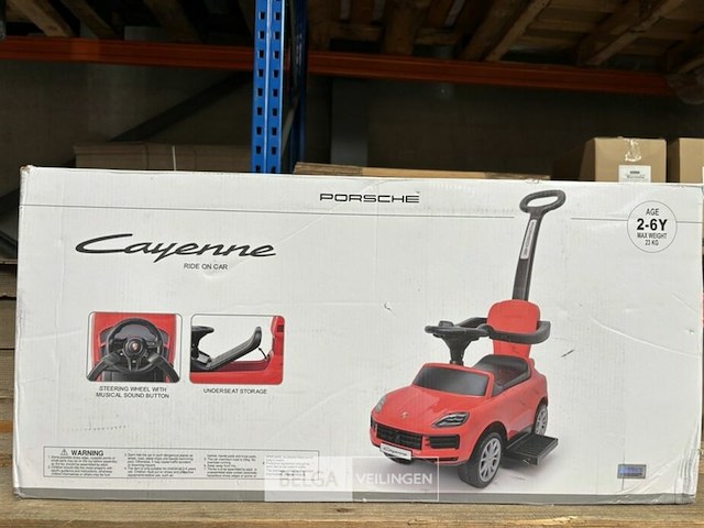 Licensed porsche cayenne foot to floor with push bar - red - afbeelding 2 van  4