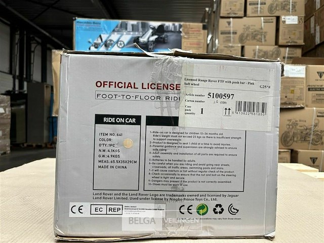 Licensed range rover ftf with push bar pink - afbeelding 2 van  3