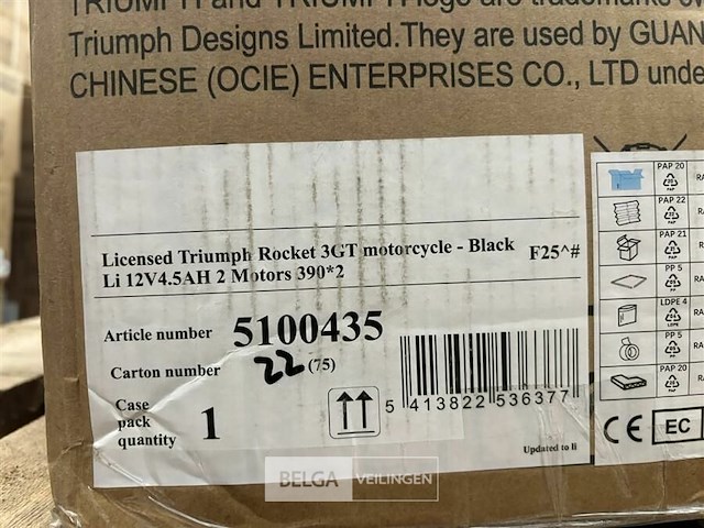 Licensed triumph rocket 3gt motorcycle - black - afbeelding 4 van  4