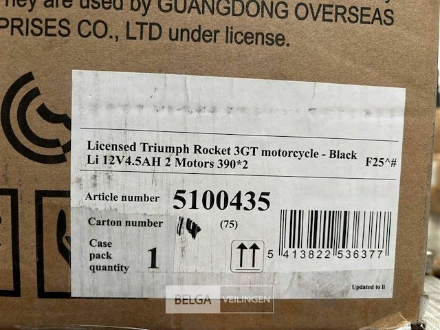 Licensed triumph rocket 3gt motorcycle - black - afbeelding 3 van  3