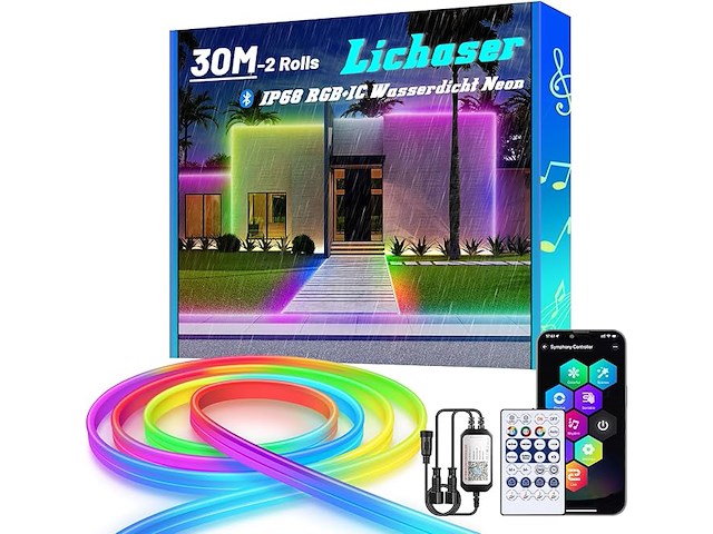 Lichaser flexibele neon ledstrip (30 m) - afbeelding 1 van  5