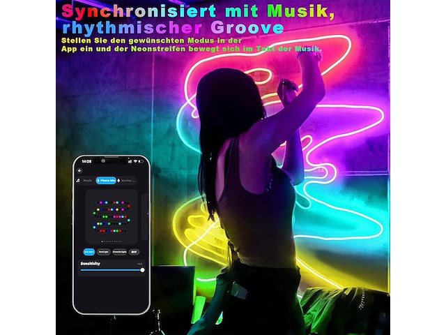 Lichaser flexibele neon ledstrip (30 m) - afbeelding 3 van  5