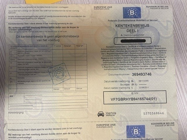 Lichte vrachtwagen citroen berlingo, type gbrhyb, ch.nr. vf7gbrhyb94165744, bouwjaar 09-11-2005 (sleutel, inschrijvingsbewijs deel i en deel ii, gelijkvormigheidsattest) - afbeelding 13 van  25