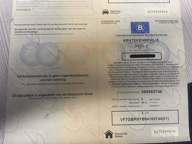 Lichte vrachtwagen citroen berlingo, type gbrhyb, ch.nr. vf7gbrhyb94165744, bouwjaar 09-11-2005 (sleutel, inschrijvingsbewijs deel i en deel ii, gelijkvormigheidsattest) - afbeelding 14 van  25