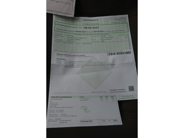 Lichte vrachtwagen citroen jumper dubbele cabine met open laadbak, type y, variant ydumg, versie ydumgc/dyl, chassisnummer vf7ydumgc12172984, bouwjaar 07-05-2012 (sleutel, alle boorddocumenten) werkende staat - afbeelding 21 van  40